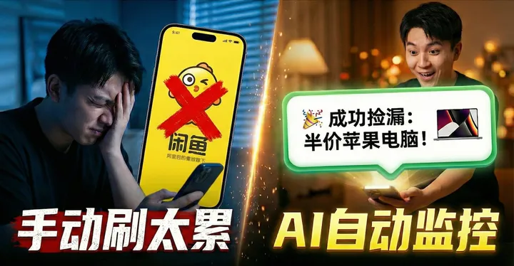 V6 别再手动刷闲鱼了!AI 监控+自动捡漏部署指南