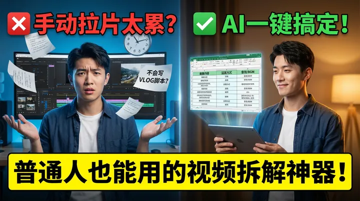 V7 爆款 Vlog 还能这样拍?用 AI 自动拆解脚本,一键“抄作业”